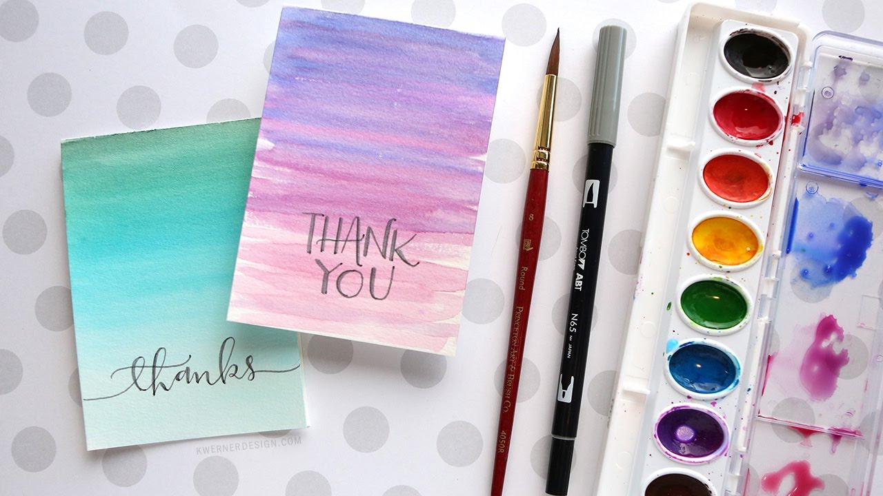 1280x720 Easy Diy Thank You Cards Watercolor) - Watercolor Thank You Cards