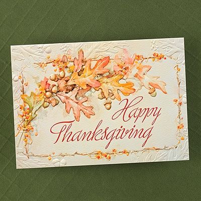400x400 Watercolor Arrangement Thanksgiving Card Thanksgiving Cards - Watercolor Thanksgiving Cards