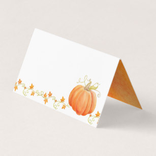 307x307 Watercolor Place Cards Amp Escort Cards Zazzle - Watercolor Thanksgiving Cards
