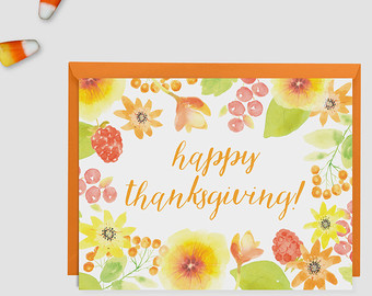 340x270 Watercolor Thanksgiving Card Festival Collections - Watercolor Thanksgiving Cards