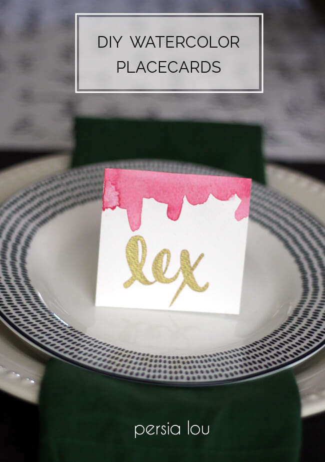 650x922 Diy Watercolor Place Cards - Watercolor Thanksgiving Cards