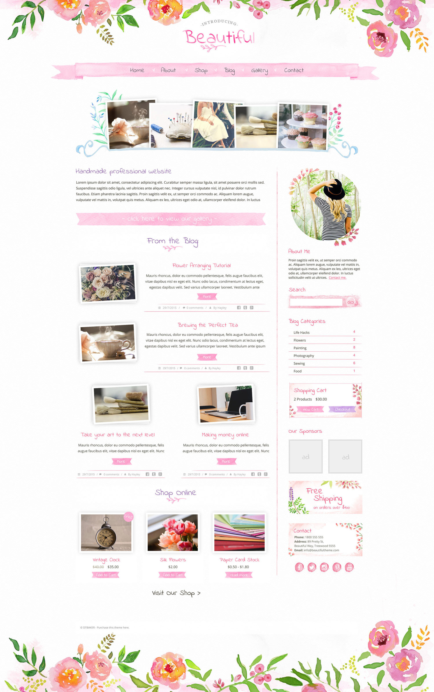 1500x2389 Beautiful Watercolor Wordpress Theme - Watercolor Theme