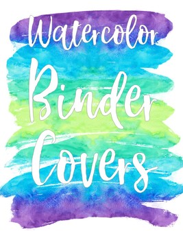 267x350 Binder Covers - Watercolor Theme