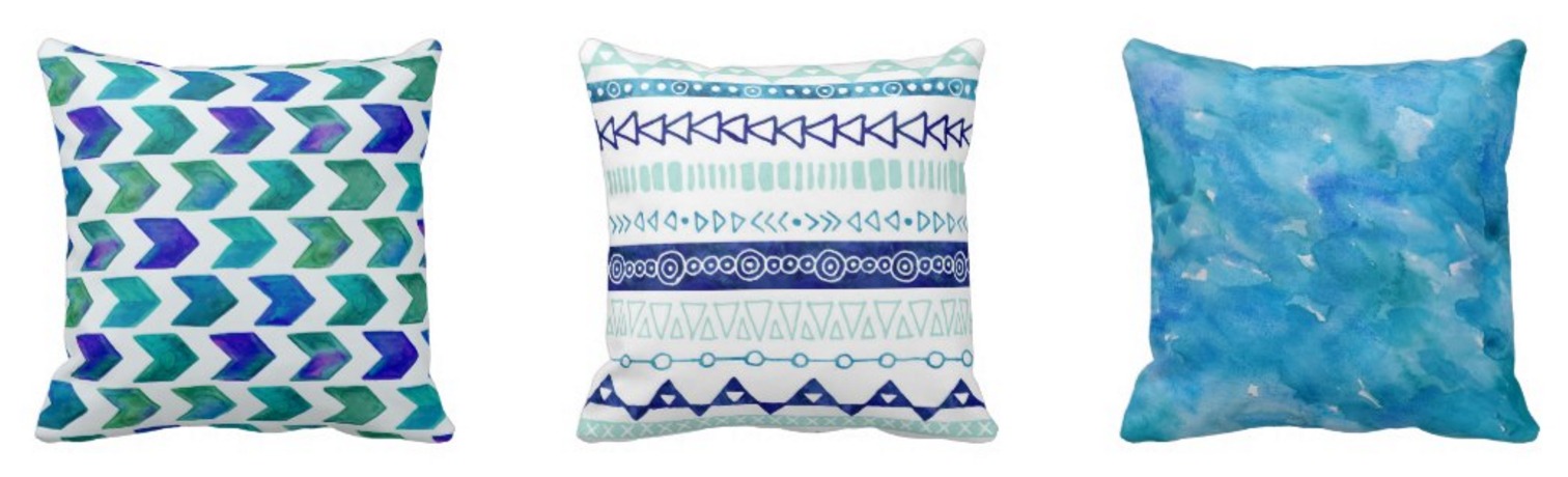 1512x460 Watercolor Throw Pillows For Your Home Pretty Throw Pillows - Watercolor Throw Pillows