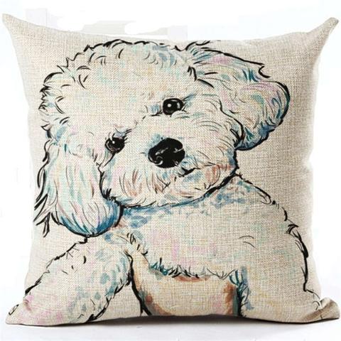 480x480 Expressive Watercolor Dog Cushion Cover My Dog Devotion - Watercolor Throw Pillows