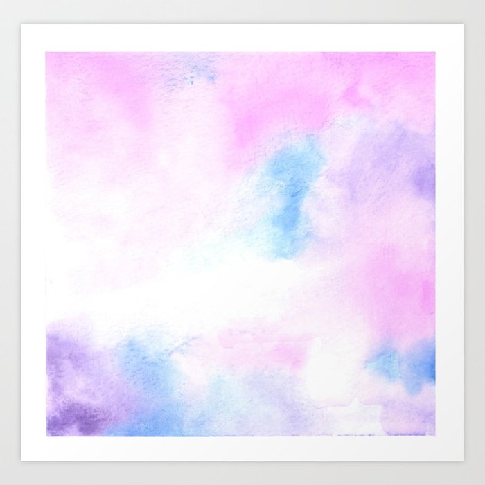 700x700 Pastel Watercolor Tie Dye Art Print By Creamandsugar Society6 - Watercolor Tie Dye