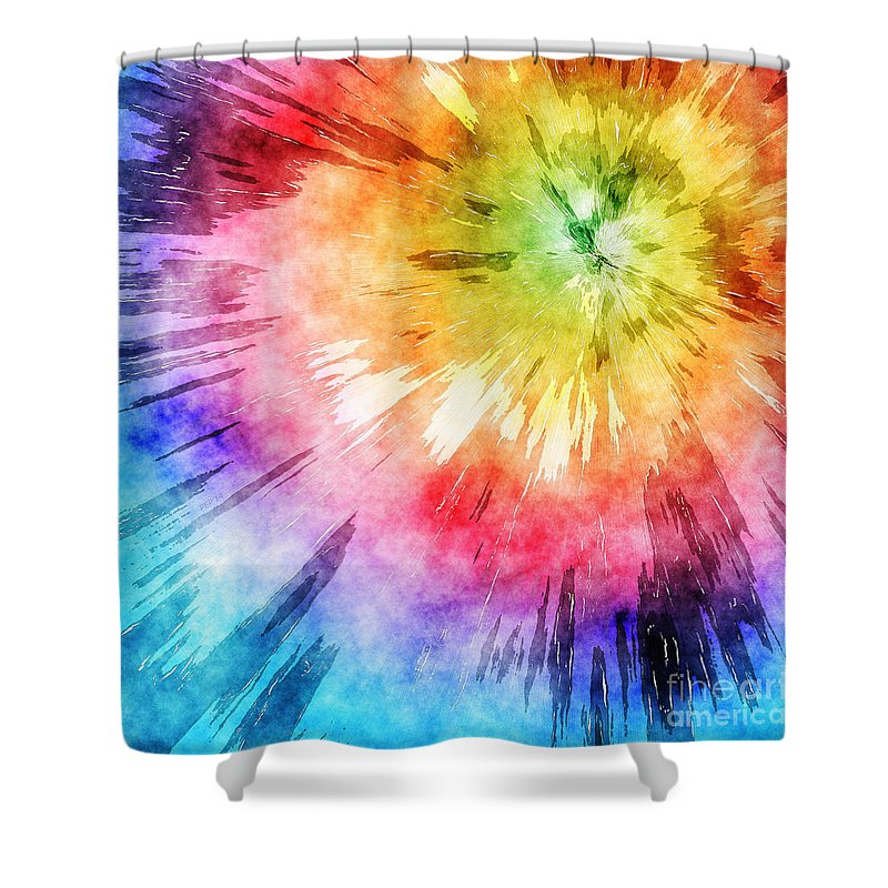 800x800 Tie Dye Watercolor Shower Curtain For Sale By Phil Perkins - Watercolor Tie Dye