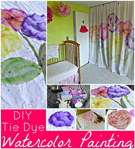 465x512 Watercolor Curtains With Tie Dye - Watercolor Tie Dye