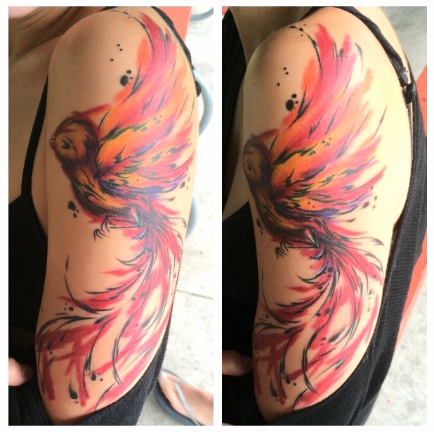 618x614 Watercolor Bird (Wip) By Starr - Watercolor Tiger Tattoo