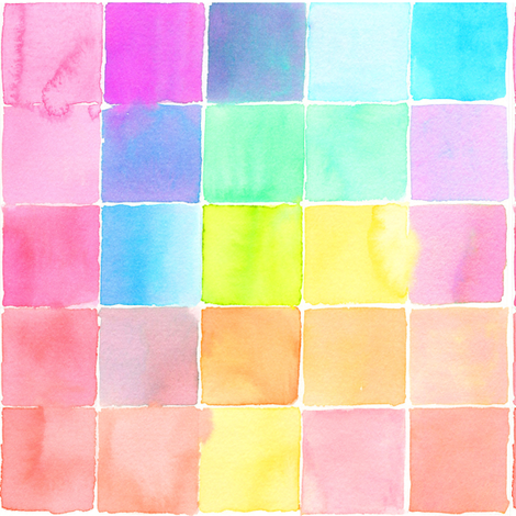 470x470 Watercolor Tiles Fabric - Watercolor Tile