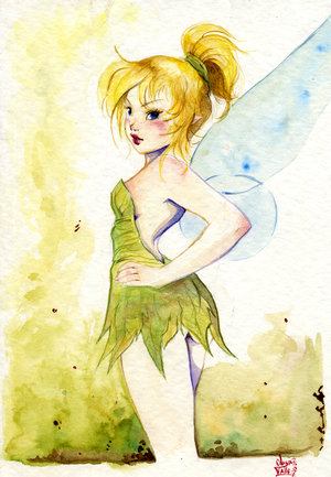 300x433 My Kind Of Introduction All You Need To Know About Tinkerbell - Watercolor Tinkerbell