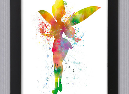 440x320 Tinkerbell Printable Art, Tinkerbell Watercolor Art, Tinkerbell - Watercolor Tinkerbell