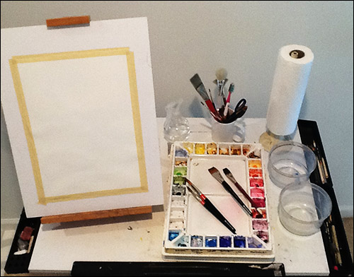 500x392 Start Painting With Watercolors Learn Brush Strokes, Water To - Watercolor Tools