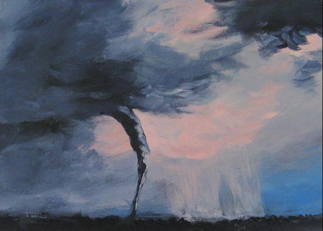 650x466 Tornado Vii - Watercolor Tornado