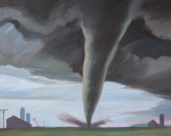 340x270 Tornado Painting Etsy - Watercolor Tornado