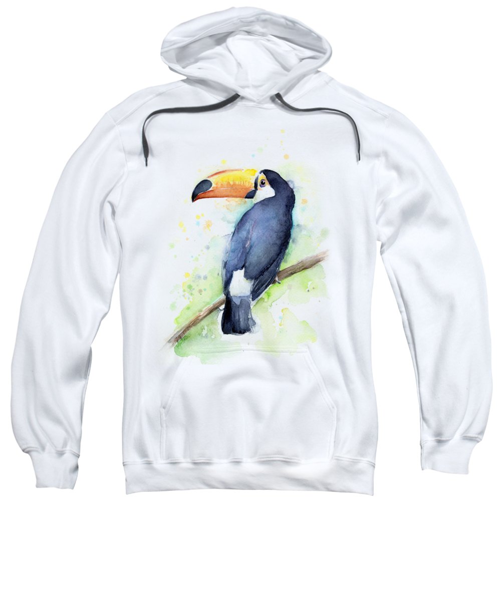 1000x1200 Toucan Watercolor Adult Pull Over Hoodie For Sale By Olga Shvartsur - Watercolor Toucan