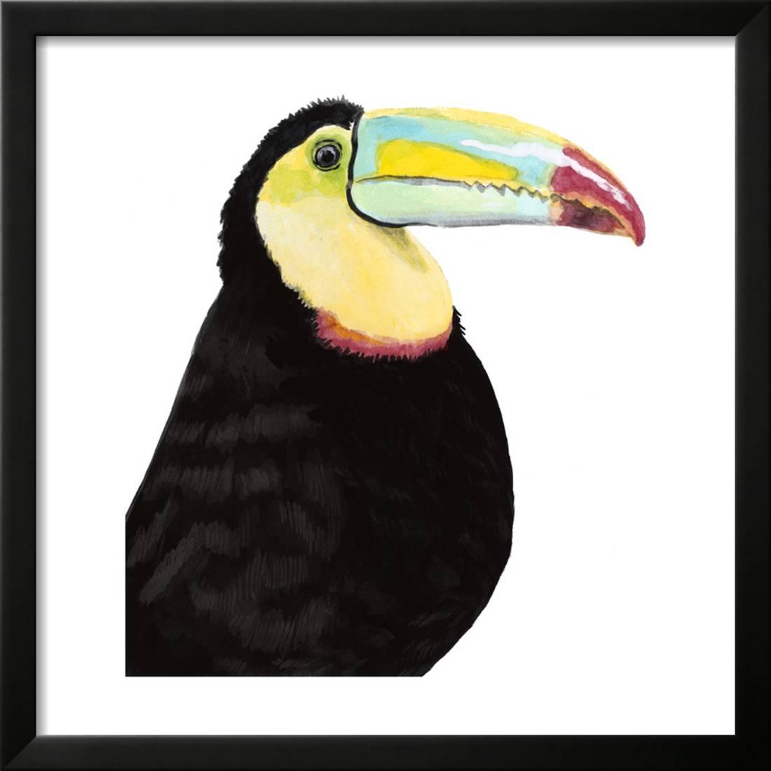 1100x1100 Watercolor Toucan Framed Art Print Wall Art By Naomi Mccavitt - Watercolor Toucan