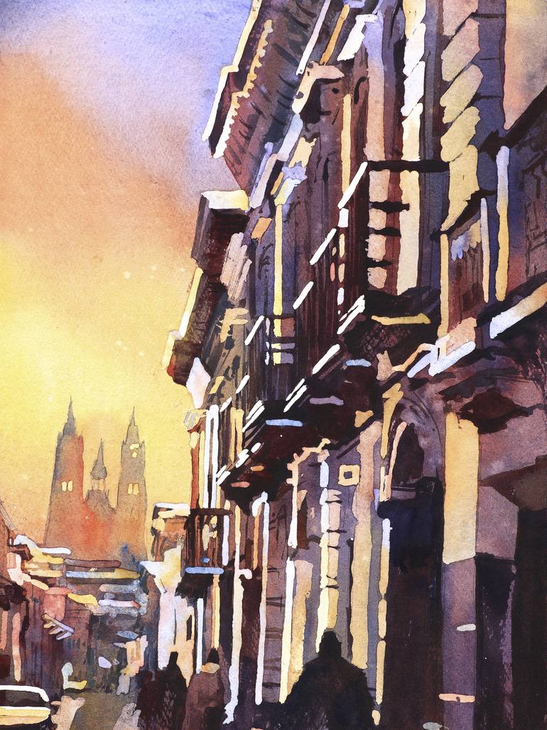 770x1027 Watercolor Painting Of Basilica - Watercolor Town