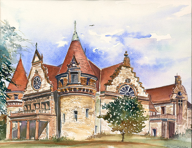 750x579 Watercolors Cecilia Sharma - Watercolor Town