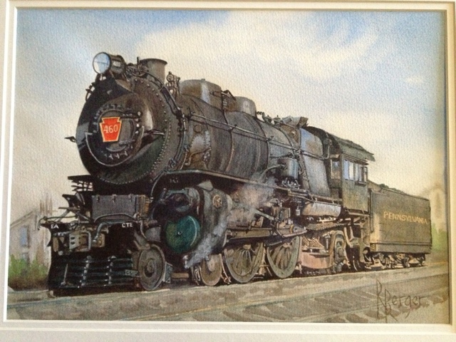 640x480 Stuff Robert Berger 460 Train Watercolor - Watercolor Train