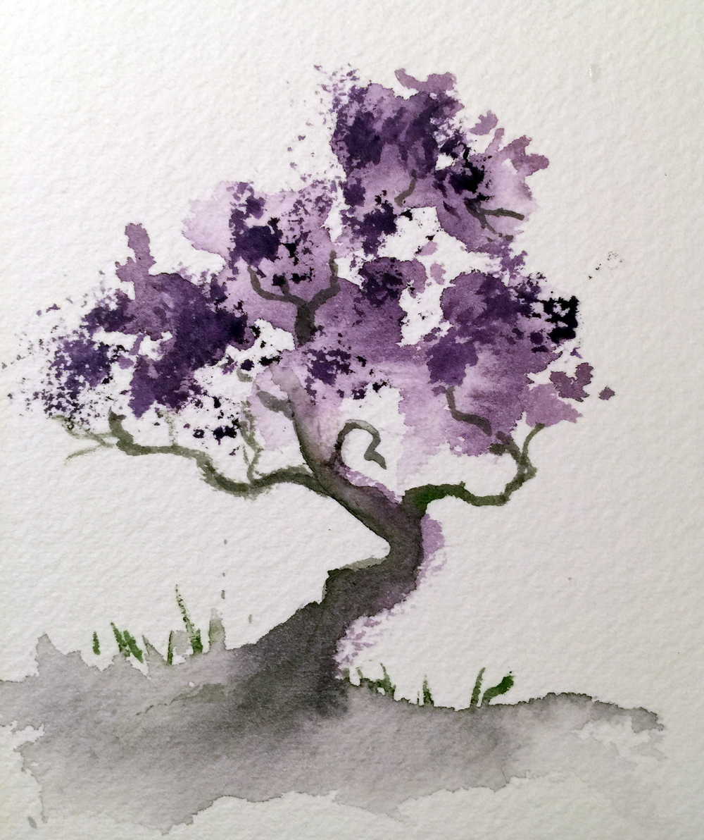 1000x1192 Watercolor Bonsai Tree - Watercolor Tree