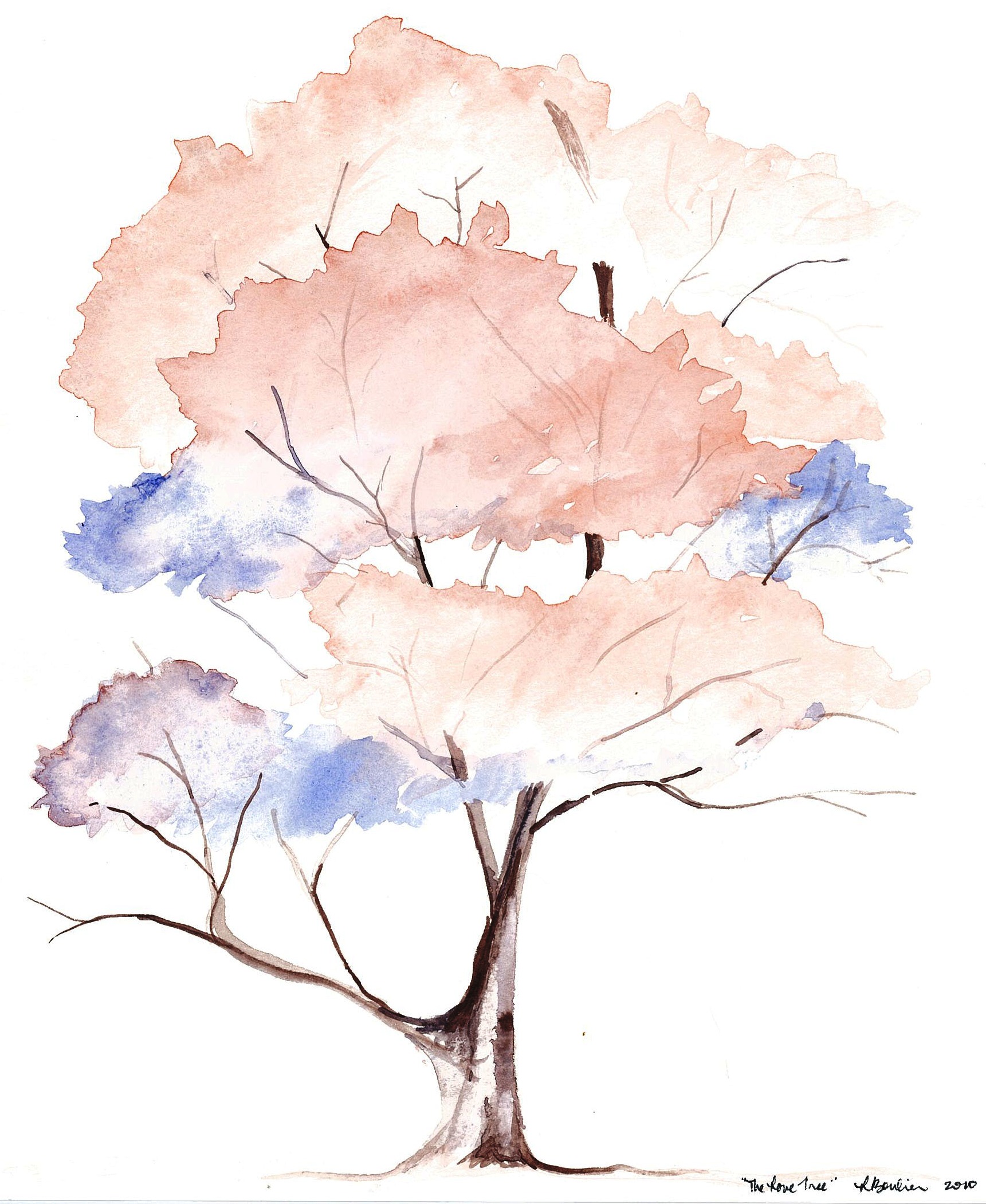 1721x2101 The Love Tree Watercolor 5 3 10 - Watercolor Tree