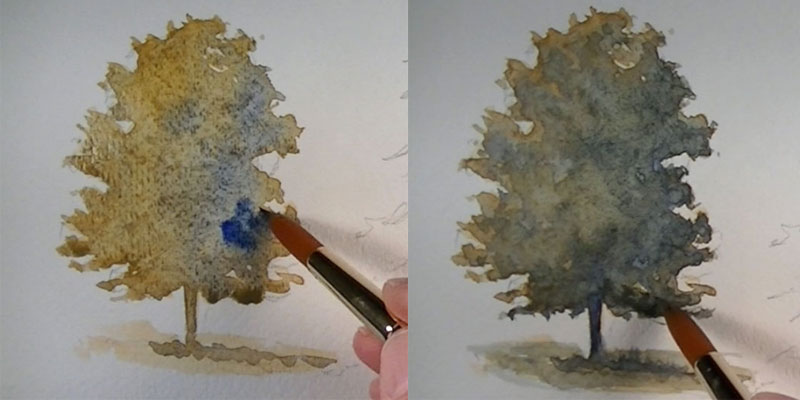 800x400 How To Paint Trees With Watercolor - Watercolor Tree