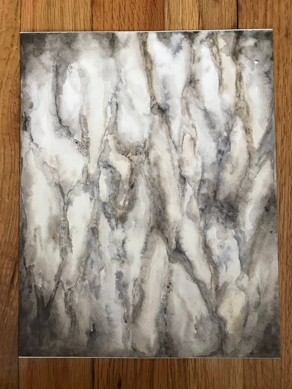 570x760 Tree Bark. Print Of Original Work. Print Acrylic Watercolor Etsy - Watercolor Tree Bark