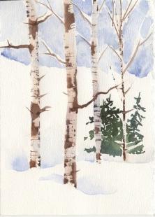 222x310 Watercolor Techniques For Painting Birch Trees With Susie Short - Watercolor Tree Bark