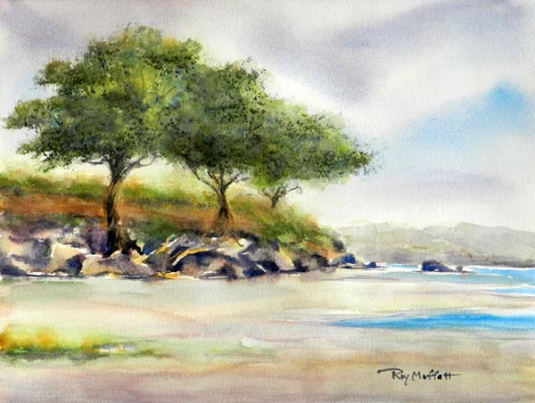 Watercolor Tree Landscape at PaintingValley.com | Explore collection of ...