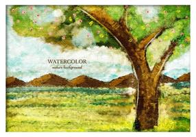 286x200 Watercolor Tree Free Vector Art - Watercolor Tree Landscape