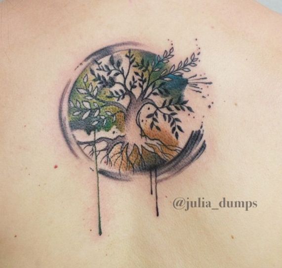 571x544 Resultado De Imagen Para Colorful Tattoo Nature Tatt - Watercolor Tree Of Life Tattoo