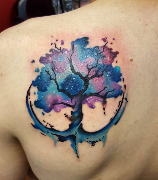 600x681 Tree Tattoos Designs And Meanings - Watercolor Tree Of Life Tattoo