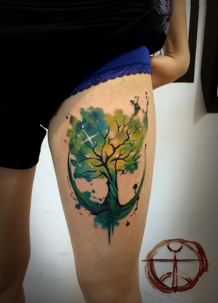 758x1054 Tree Of Life By Koraykaragozler - Watercolor Tree Of Life Tattoo