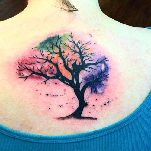 500x500 Watercolor Tree Of Life Tattoo - Watercolor Tree Of Life Tattoo