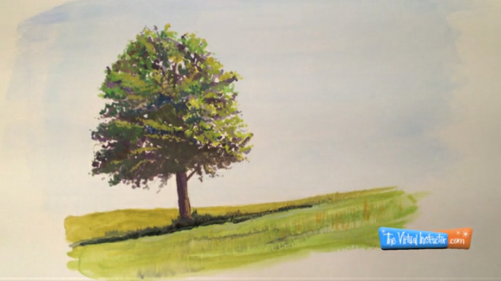 720x405 Paint With Gouache - Watercolor Tree Painting