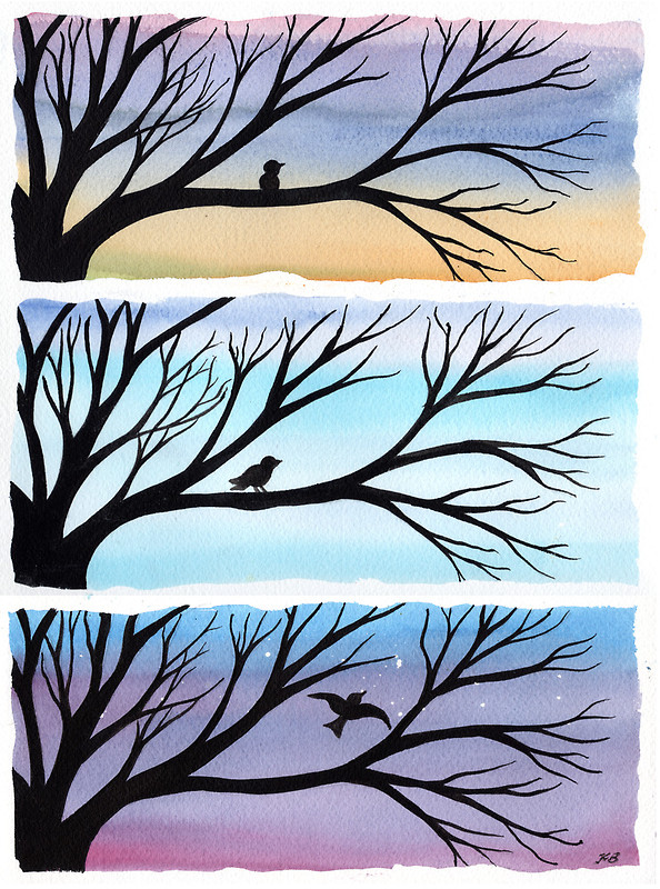 594x800 Kirsten Bailey Art Silhouette - Watercolor Tree Plan