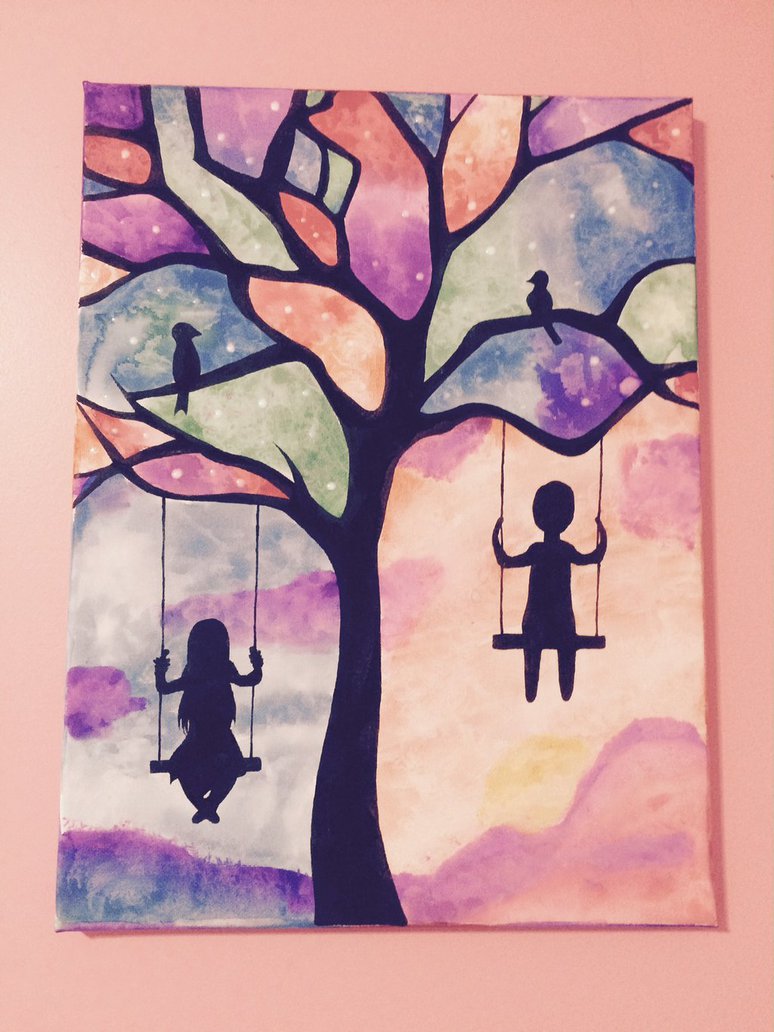 774x1032 Watercolor Tree Silhouette By Noorin - Watercolor Tree Plan