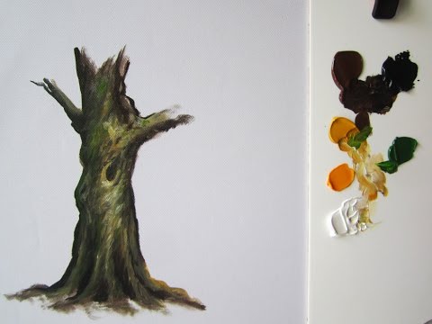 480x360 How To Paint A Tree Trunk Lesson 1 - Watercolor Tree Trunk