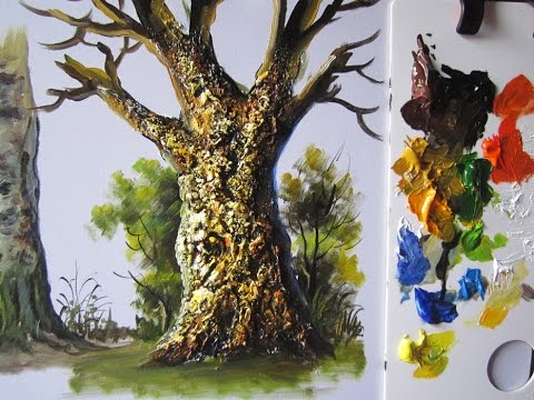 480x360 How To Paint A Tree Trunk Lesson 4 - Watercolor Tree Trunk