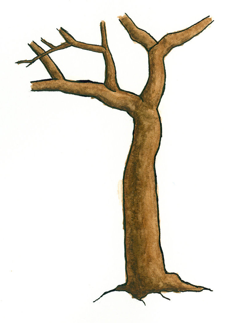 758x1053 Watercolour Tree Trunk By Davidrak - Watercolor Tree Trunk