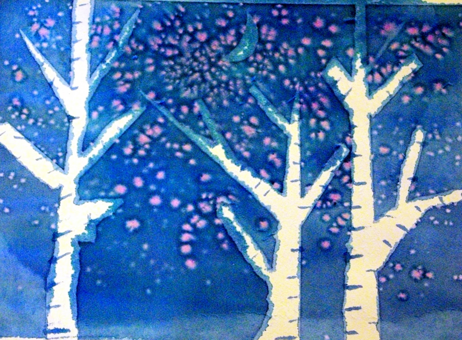 1600x1180 Kids Art Watercolor Winter Trees - Watercolor Trees For Beginners