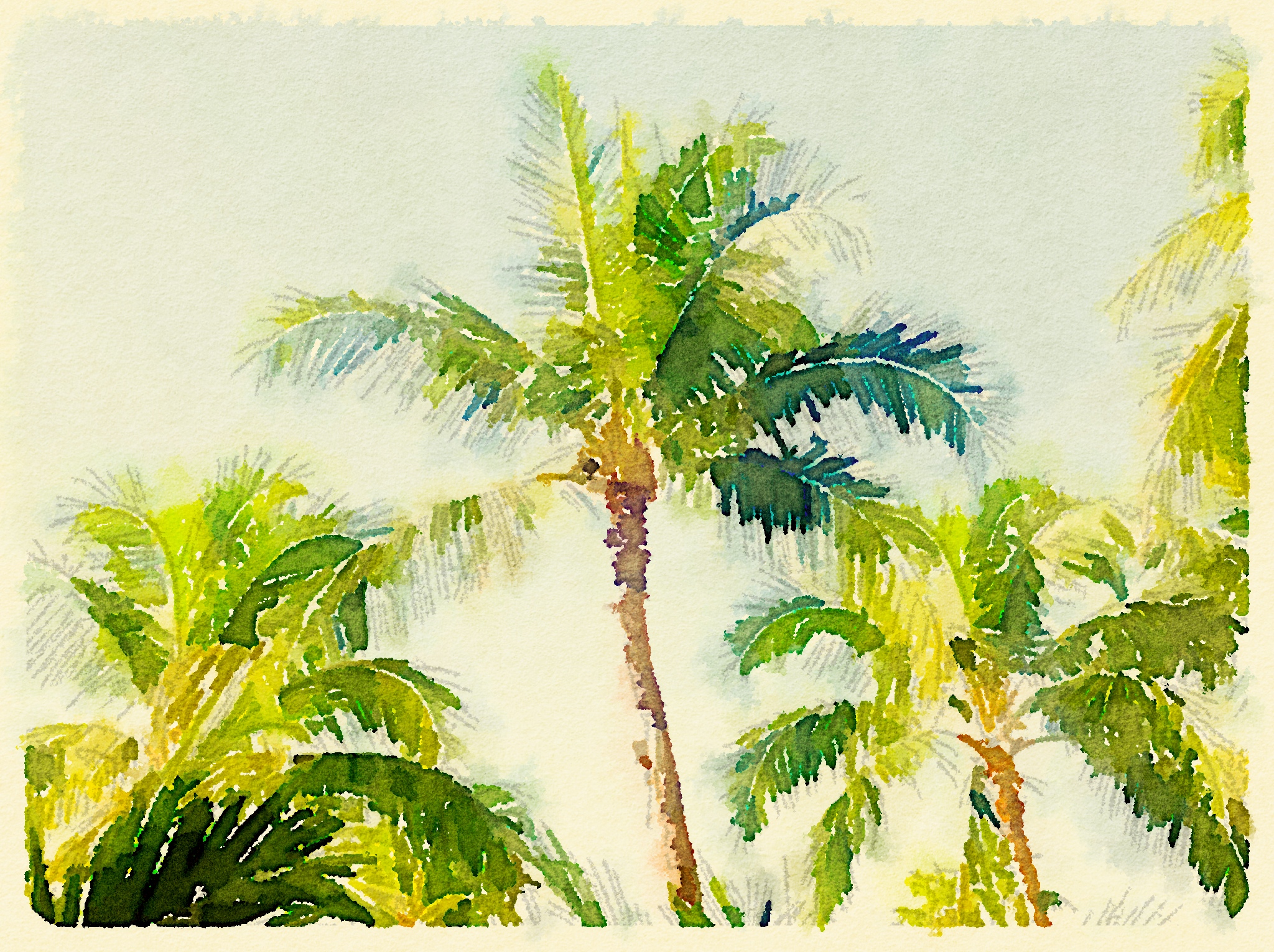 2048x1530 Make A Watercolor Using Your Own Photos - Watercolor Trees For Beginners