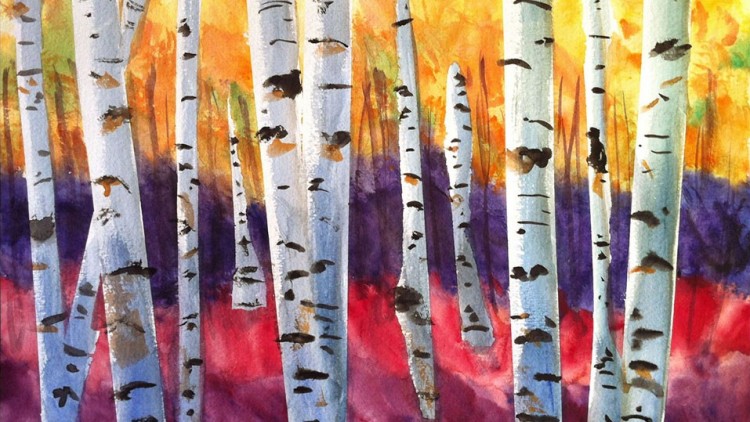 750x422 Paint This Aspen Scene Watercolor Painting In 3 Easy Steps Udemy - Watercolor Trees For Beginners