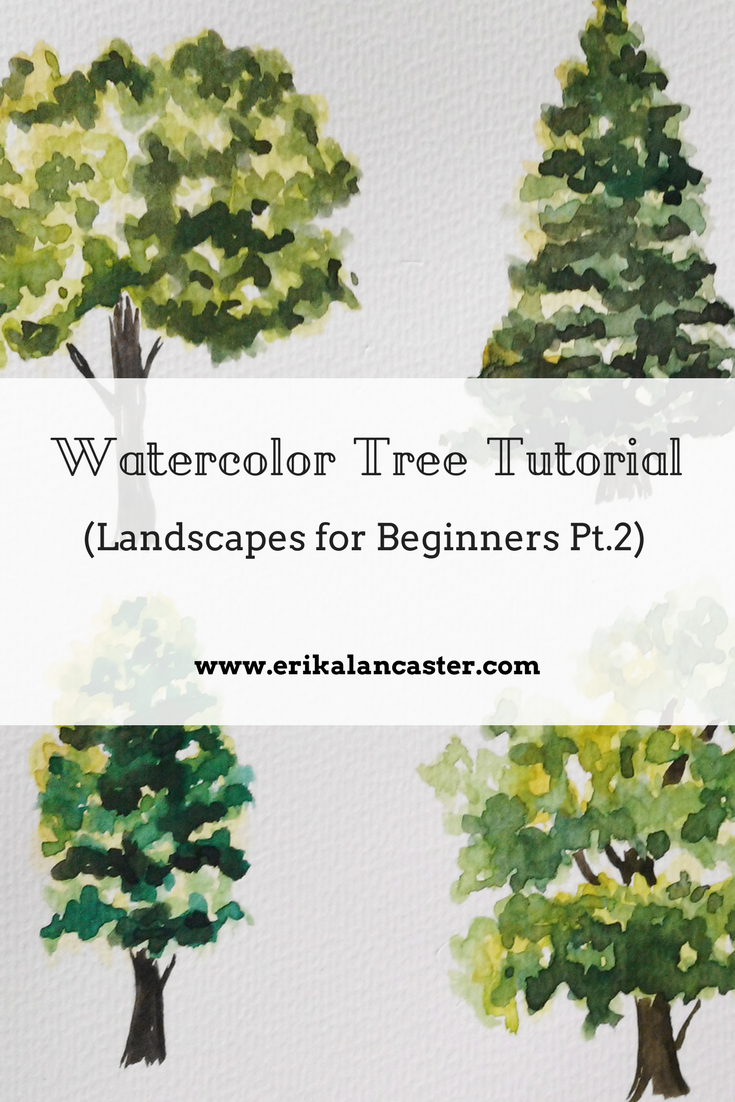 735x1102 Watercolor Tree Tutorial (Landscapes For Beginners Pt.2) - Watercolor Trees For Beginners