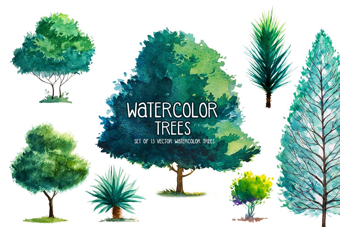 1160x773 Watercolor Trees - Watercolor Trees For Beginners