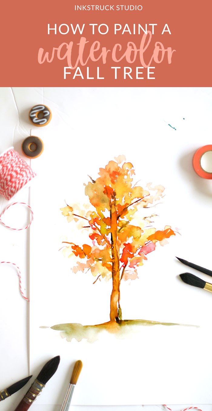 700x1357 How To Paint A Watercolor Fall Tree - Watercolor Trees For Beginners