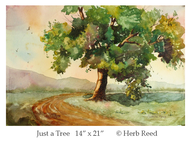 640x476 Herb Reed Watercolors Different Approach To Painting A Tree - Watercolor Trees For Beginners