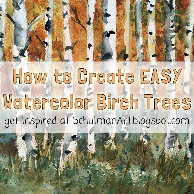 650x650 How To Paint Easy Watercolor Trees Schulman Art - Watercolor Trees Techniques