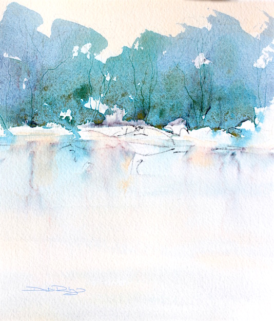 534x624 Wednesday Watercolor Tree Techniques Debi Riley - Watercolor Trees Techniques